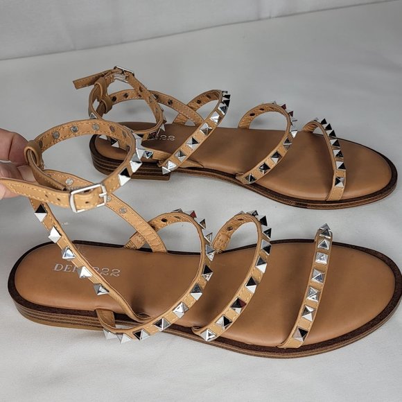 Dept222 Shoes Womens Size 85 Dept222 Studded Gladiators Sandals Tan